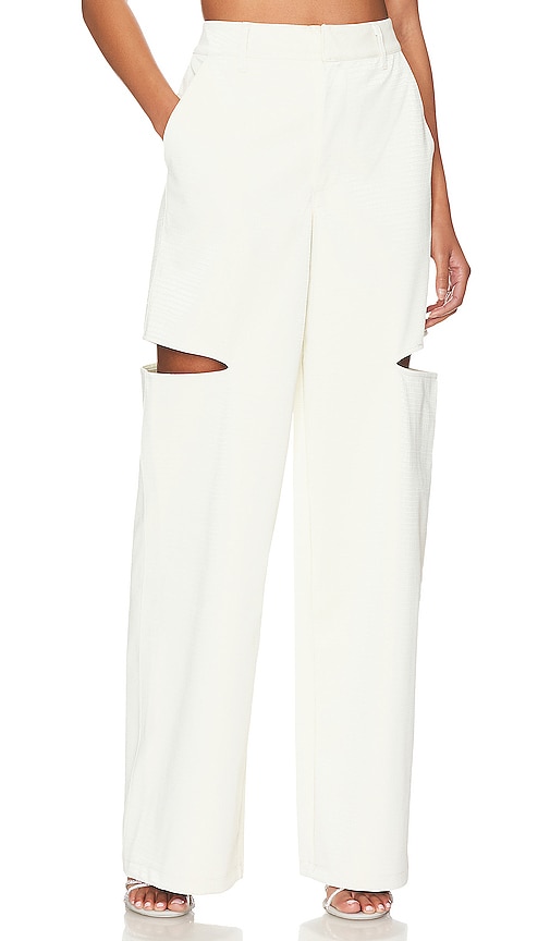 Afrm Kimmie Pants In White
