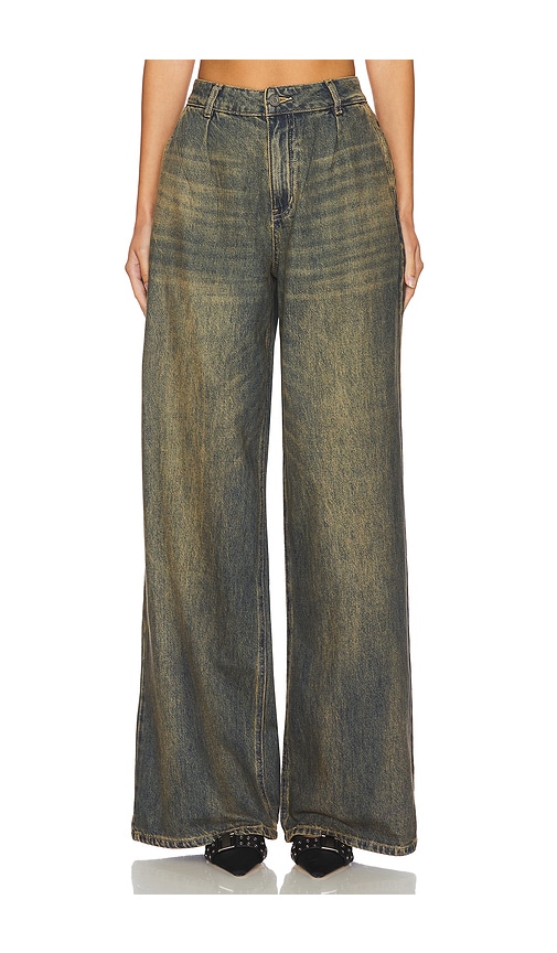 Afrm Turner Jeans In Tinted Grunge Wash