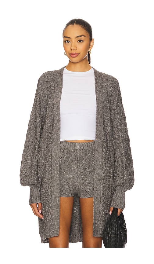 Afrm Bartow Knit Cardigan In Gray