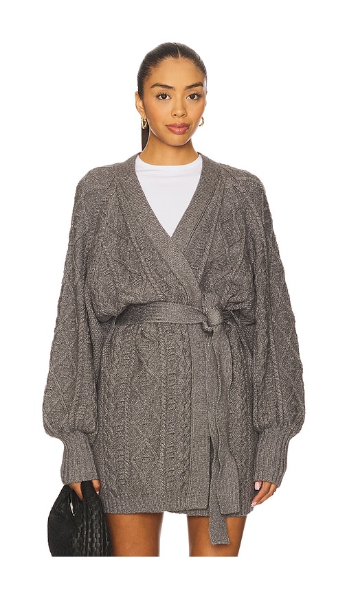 Afrm Bartow Knit Cardigan In Gray