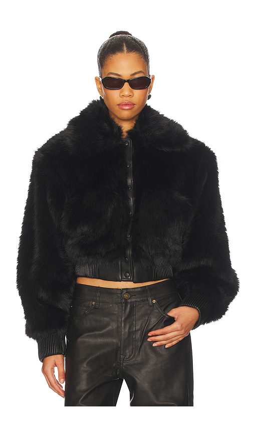 Afrm Adelaide Faux Fur Bomber Jacket