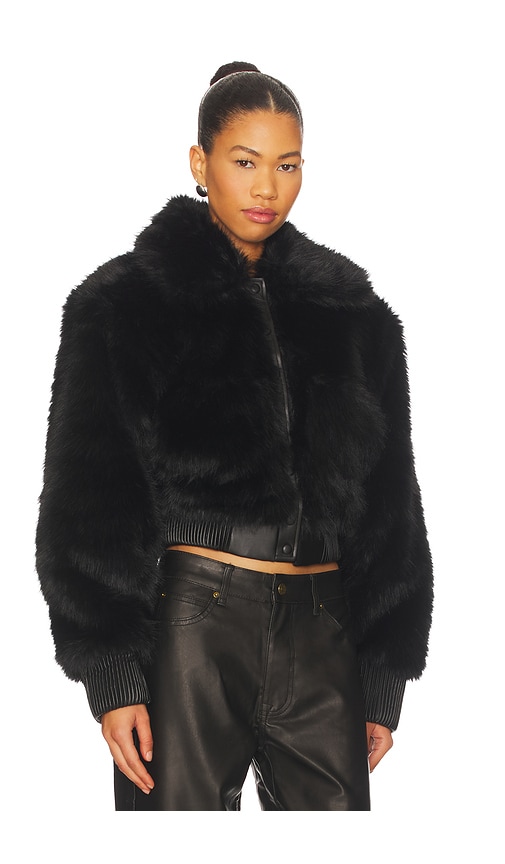 Afrm Adelaide Faux Fur Bomber Jacket