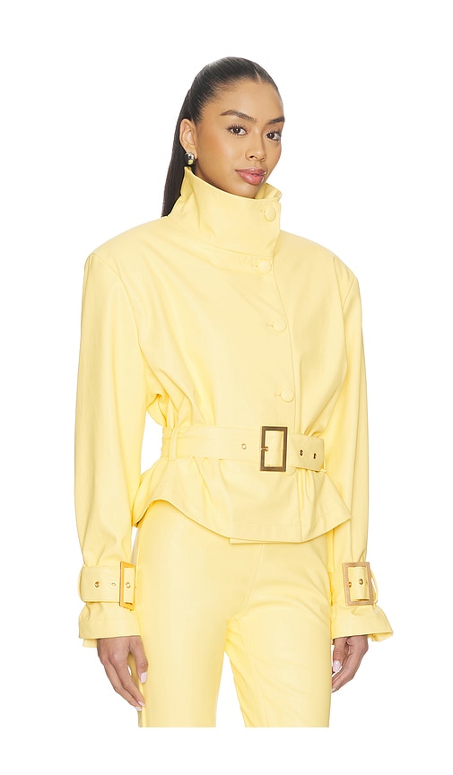  Afrm Scarlette Jacket In Lemon. Size S. Also In L, Xxl. 