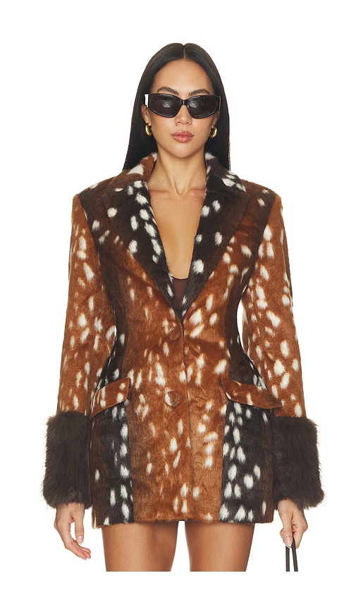 Edel Blazer by AFRM in Bambi Hair Faux Fur