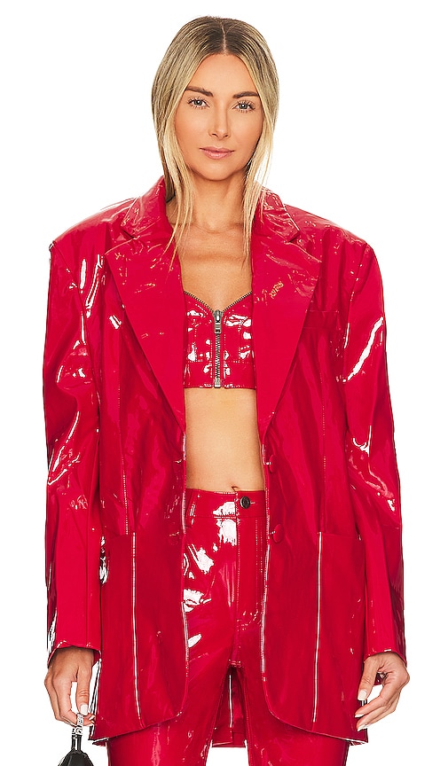 AFRM Agnes Oversized Blazer in True Red