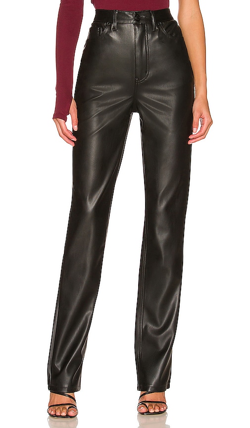 AFRM Heston Faux Leather Pant in Black | REVOLVE