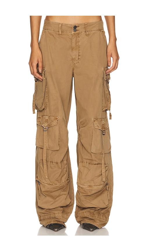 Afrm Pascal Cargo Pant In Washed Walnut