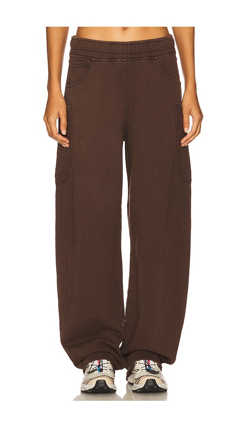 Afrm Finely Straight Sweatpant In Brown