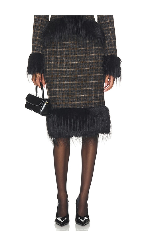 Talon Skirt by AFRM in Charcoal Plaid