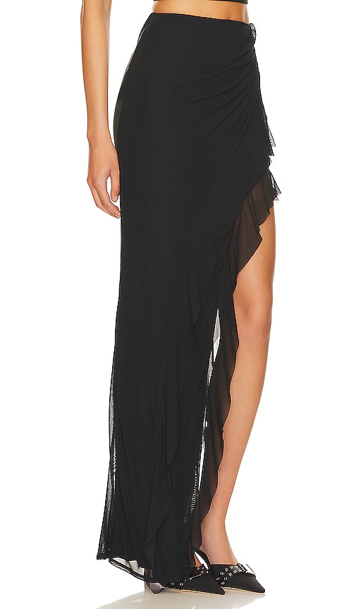 Shop Afrm Sal Skirt In Noir