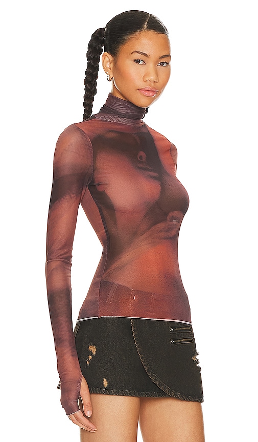 Shop Afrm Zadie Top In Sienna Portrait