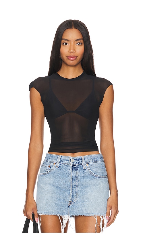 Shop Afrm Nina Top In Noir