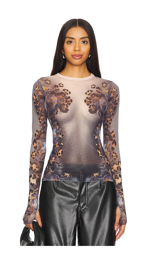  Afrm Longsleeve Aus Mesh Kaylee In Nude. Größe Xs. Also In Xxs, 3x. 