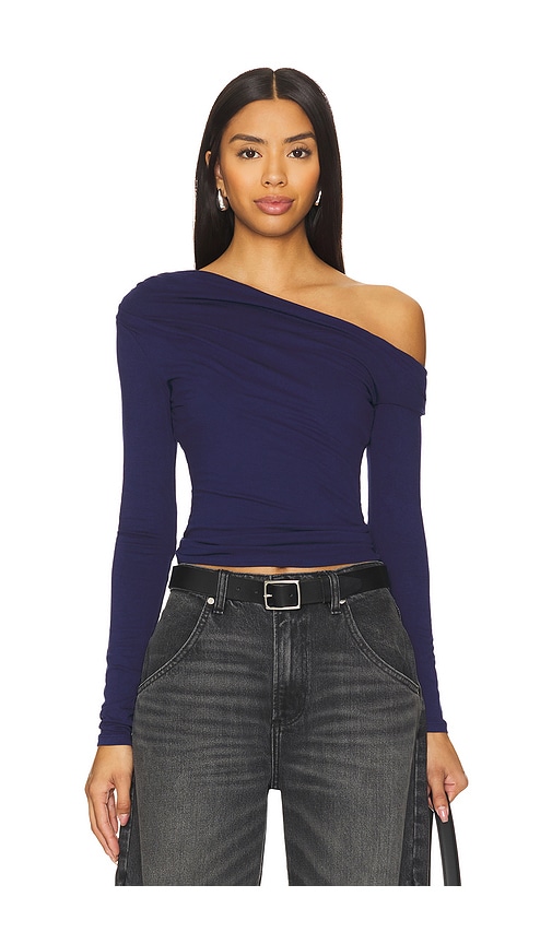 Afrm Bria Top In Bright Navy