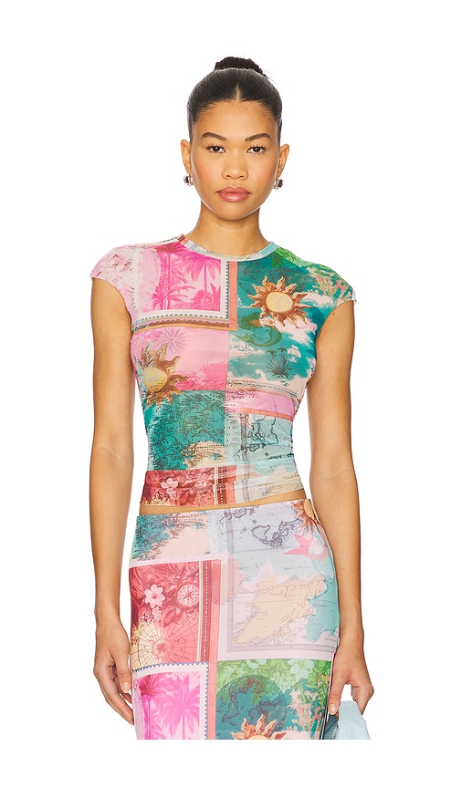 Nina Top in Pink,Teal. - size 1X (also in 3X, L, M, S, XL, XS, XXL) - AFRM - Modalova