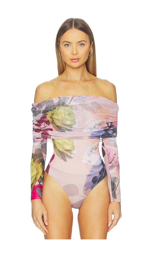 Afrm Maxine Bodysuit In Pink
