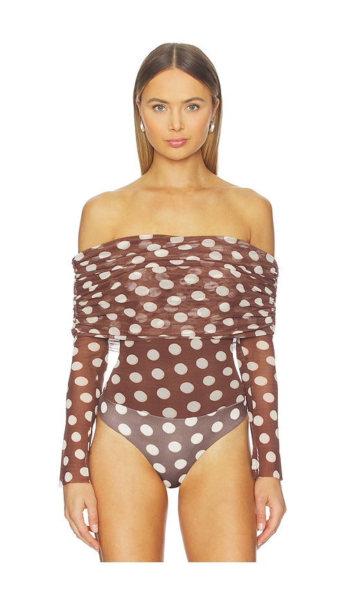 Afrm Maxine Bodysuit In Brown