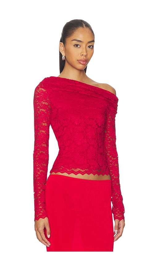 Afrm Oberteil Barry Silken Lace In Red. Größe S. Also In Xs, M, L. 