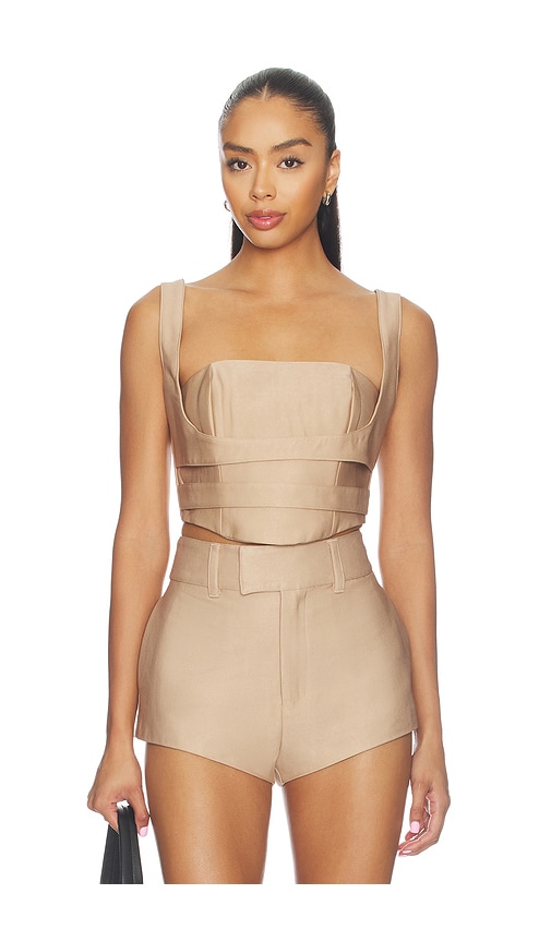 AFRM Kendra Top en Tan Taille XL Also en S XXS XS M L XXL 121 €
