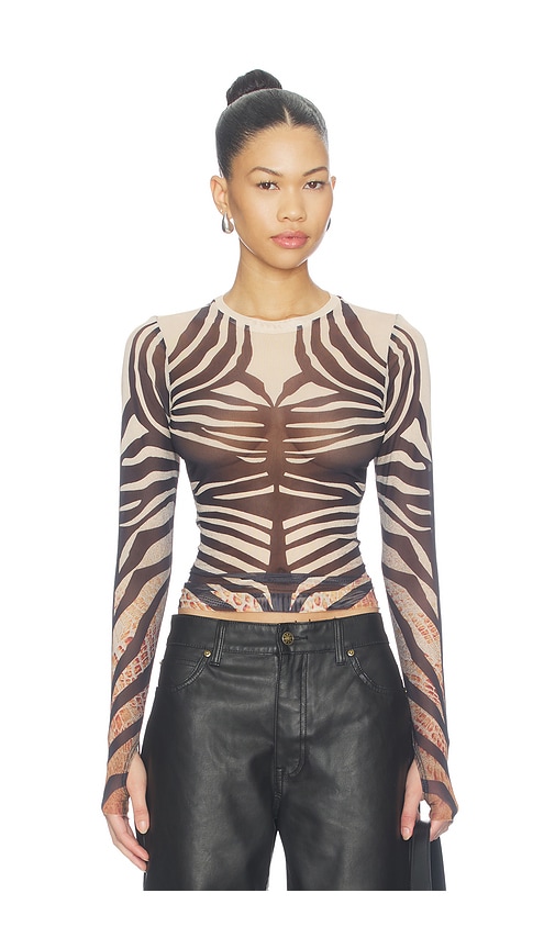 Kaylee Top by AFRM in Snake Stripe