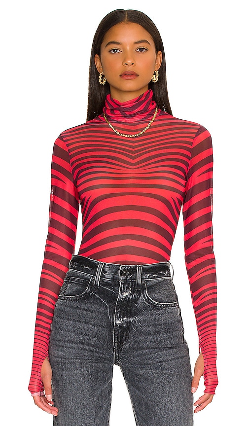 afrm zadie semi sheer turtleneck