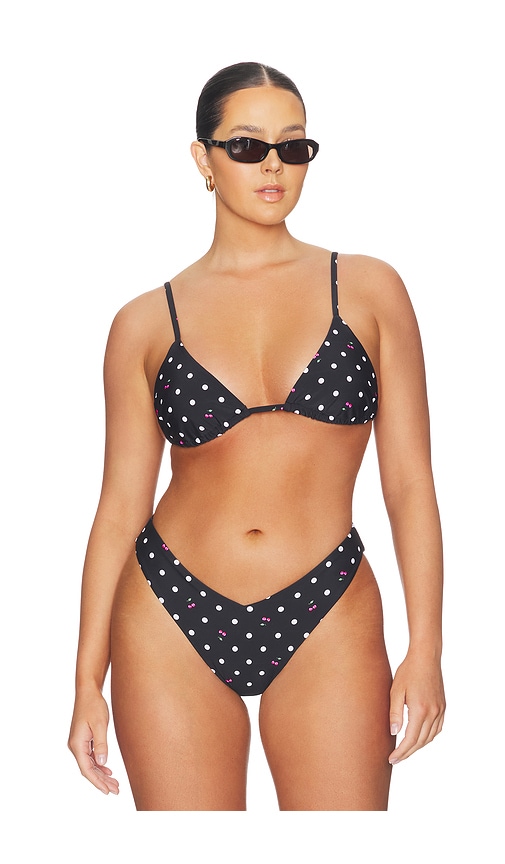 Afrm Capri Bikini Top In Black