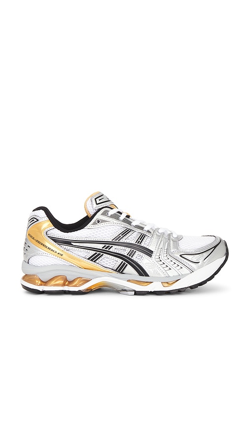 Asics Gel-kayano 14 in White & Pure Gold