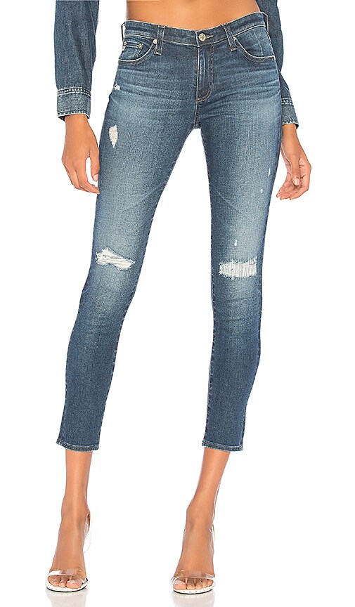 AG Jeans Legging Ankle in 9 Years Universal Mended