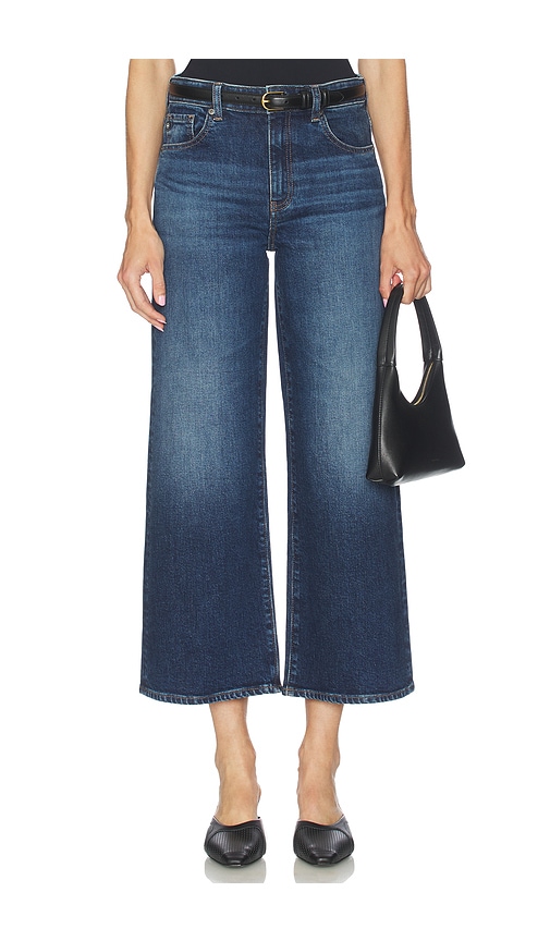 Ag Saige Wide Leg Crop Jeans In Blue