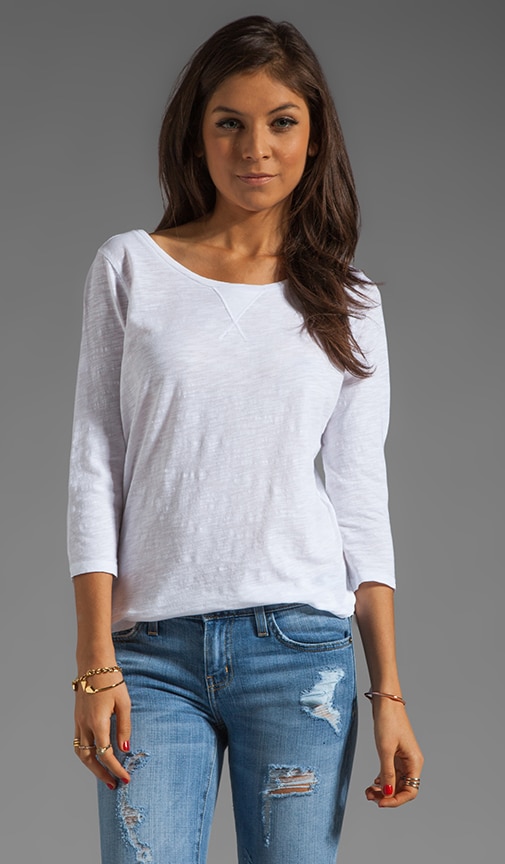 3/4 Sleeve Scoop Neck