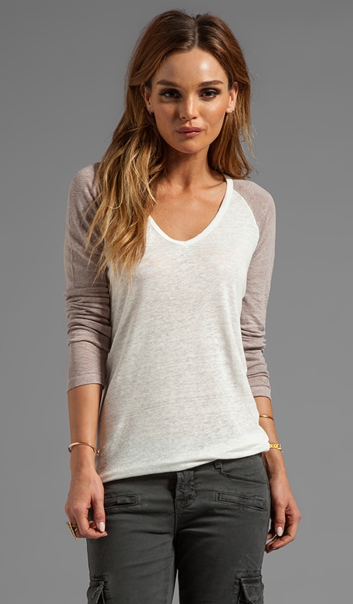 Linen Jersey Raglan Tee