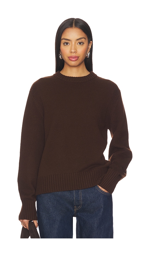 Aligne Dion Crew Neck Jumper In Brown