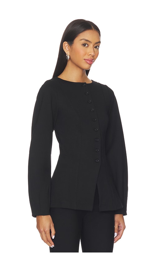 Aligne Bonnie Ponte Waisted Blazer In Black