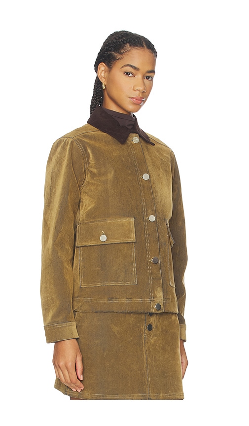 Aligne Bark Flok Jacket In Brown