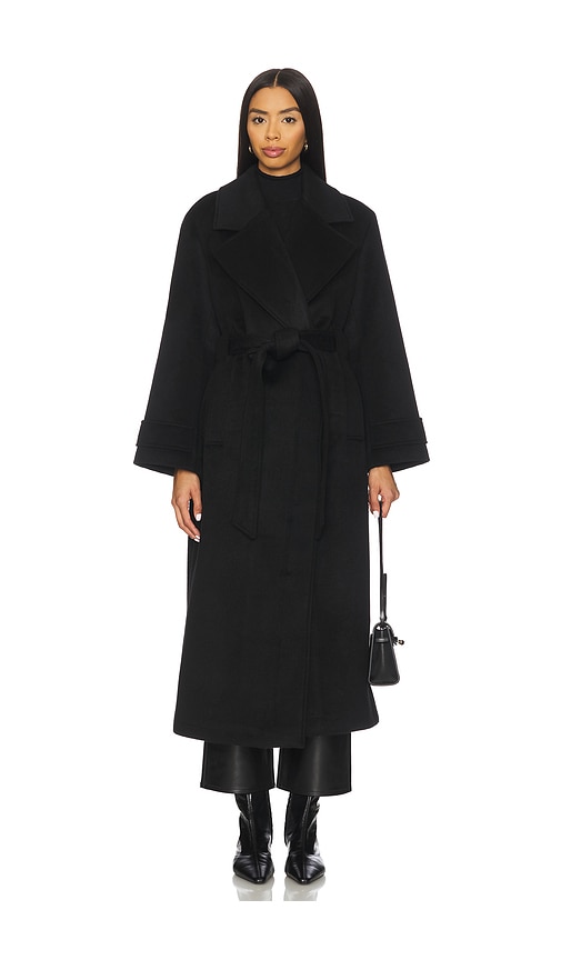 Aligne George Wrap Coat In Black