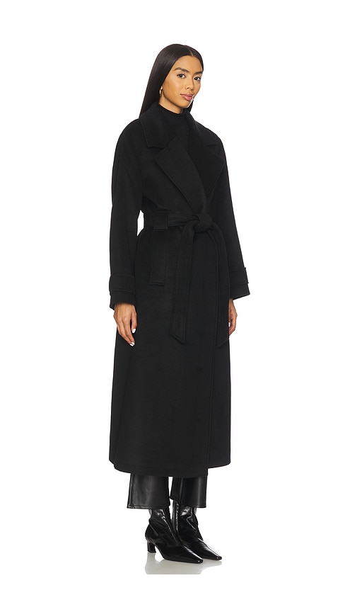 Aligne George Wrap Coat In Black