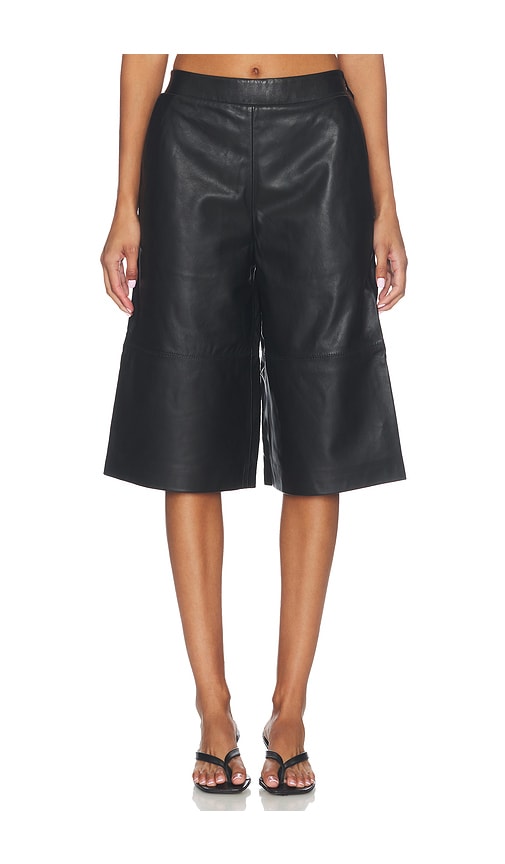 ALIGNE Kayleigh Leather Culotte en Black Taille 0 Also en 4 2 8 10 439$