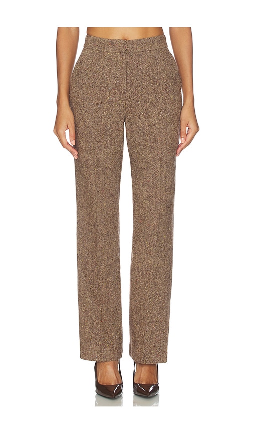 Aligne Lena Wool Trouser In Brown