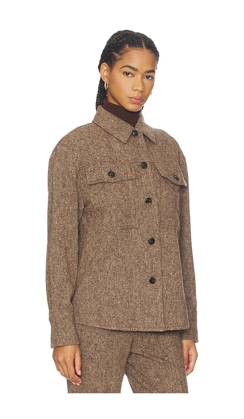  Aligne Charlie Wool Overshirt In Brown. Size S. Also In M, L. 