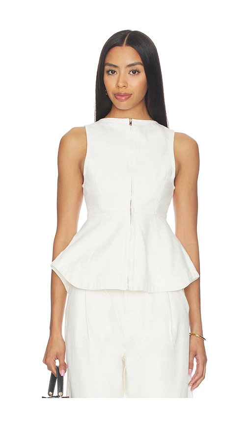 Chlo Denim Top in Cream. - size 8 (also in 4, 0, 2, 6)