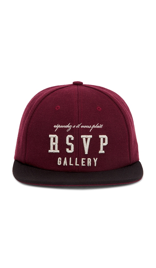 Agolde X Rsvp Gallery Baseball Cap In Burgundy