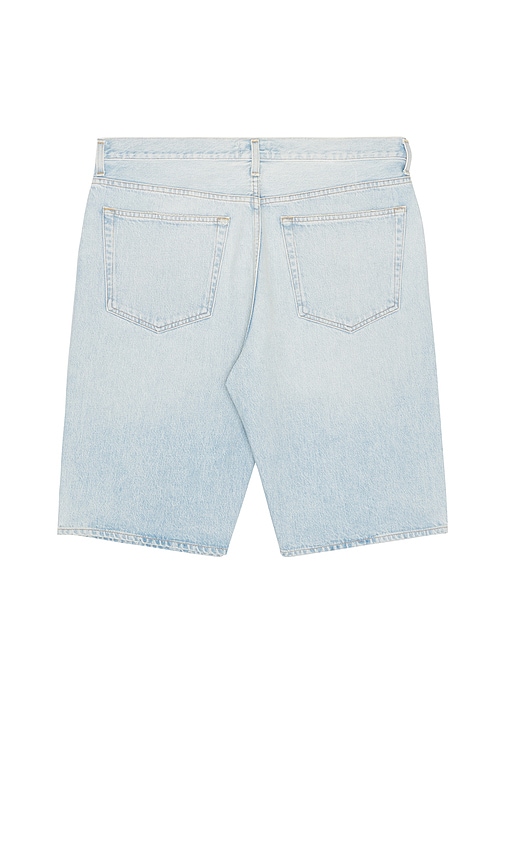Agolde Skater Straight-leg Denim Shorts In Blue
