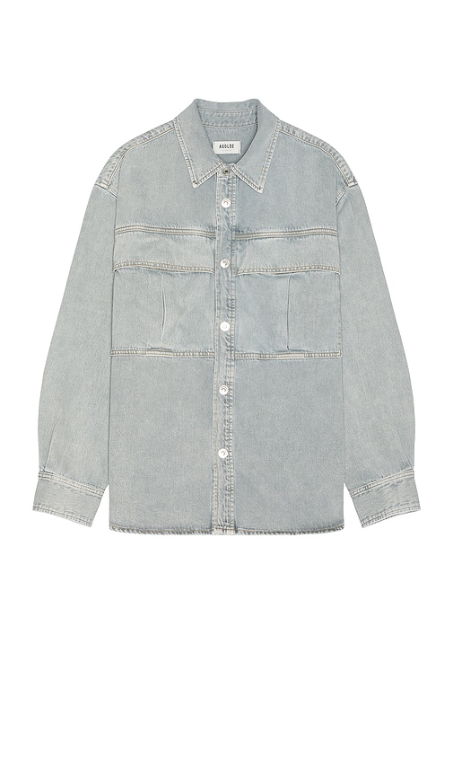 Shop Agolde Axel Shirt In Grey