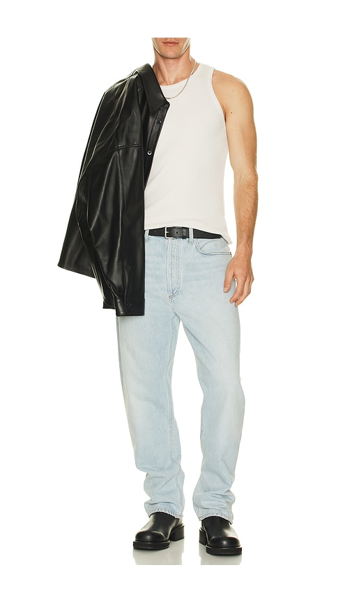 Agolde Ribbed Viggo Tank Top In White