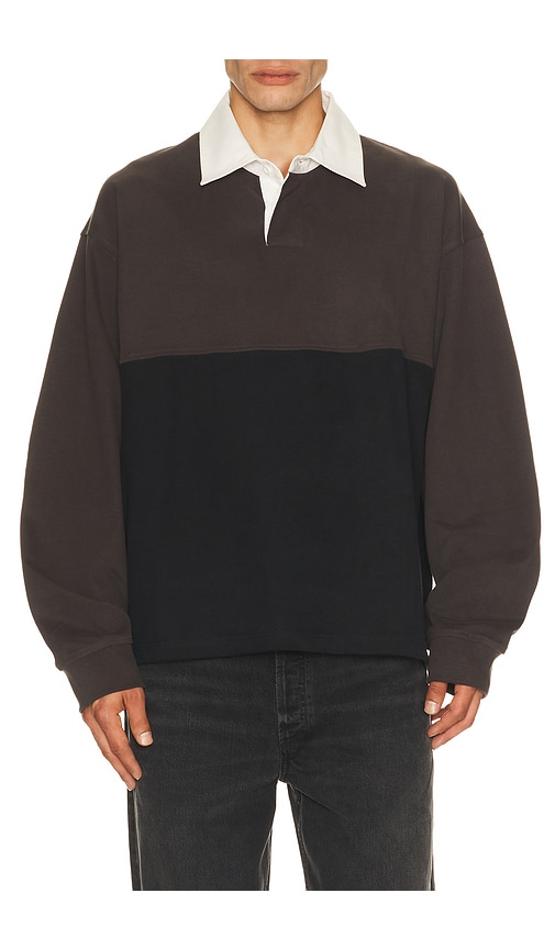 Agolde Blocked 셔츠 In Forge & Black