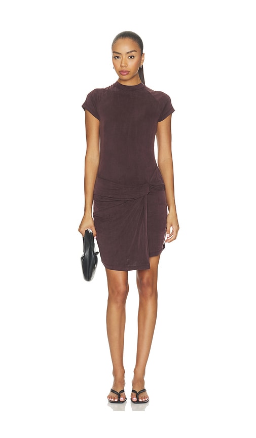 AGOLDE Draped Overlay Raglan Sleeve Mini Dress | Thumbnail 3