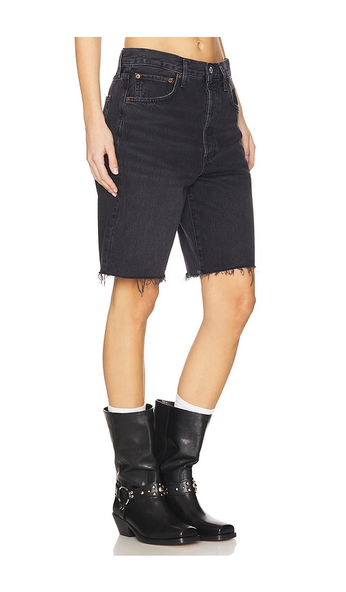Agolde Stella Distressed Organic Denim Shorts In Hitch