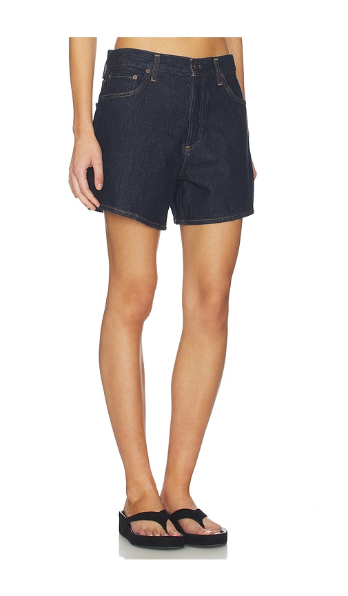 Agolde Leith Low Slung Relaxed Fit Shorts Rinse In Blue
