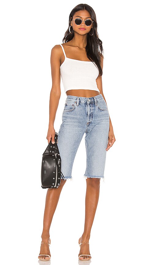 agolde carrie denim shorts
