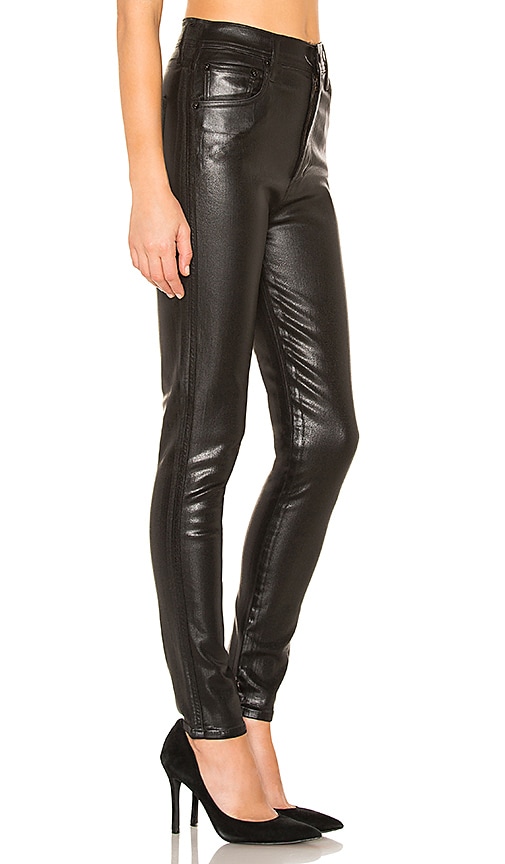 agolde roxanne leatherette skinny jeans